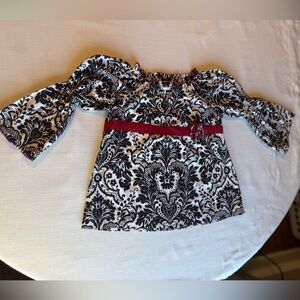 Le Za Me boutique Smock style top girls size 4. EUC